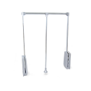 Clothes lift for wardrobes 604 - 830 mm chrome