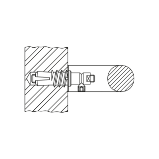 Door handle attachment on one side