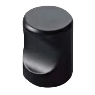 Möbelknopf Riff 18 mm Messing schwarz beschichtet