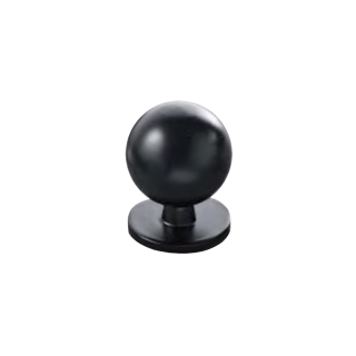 Möbelknopf Ball 74 30 mm Messing schwarz beschichtet