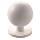 Möbelknopf Ball 74 30 mm Messing weiß beschichtet