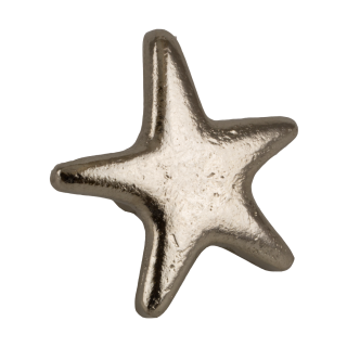 Möbelknopf Messing STAR Altsilber 45 mm