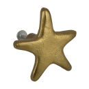 Möbelknopf Messing STAR Altgold 45 mm