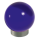 Möbelknopf Glases Ball 25 mm Edelstahl poliert dunkelblau
