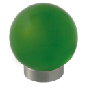 Möbelknopf Glases Ball 25 mm Edelstahl matt grün