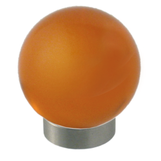 Möbelknopf Glases Ball 25 mm Edelstahl matt orange