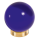 Möbelknopf Glases Ball 25 mm Messing poliert dunkelblau