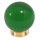 Möbelknopf Glases Ball 25 mm Messing poliert grün