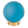 Möbelknopf Glases Ball 25 mm Messing matt hellblau