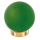 Möbelknopf Glases Ball 25 mm Messing matt grün
