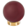 Möbelknopf Glases Ball 25 mm Messing matt dunkelrot