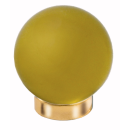 Möbelknopf Glases Ball 25 mm Messing matt gelb