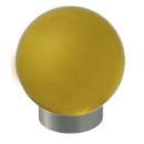 Möbelknopf Glases Ball 30 mm Edelstahl matt gelb