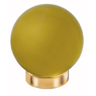 Möbelknopf Glases Ball 30 mm Messing matt gelb