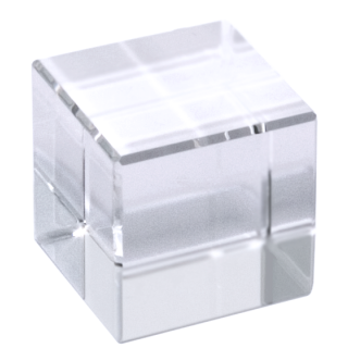 Glass furniture knob ICE CUBE for gluing Polished glass