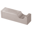 Checkroom hook front mounting Cube Gard polished stainless steel