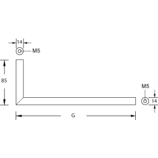 Garderobenbügel HANG-L-ST.LINEG=330 mm, Edelstahl matt