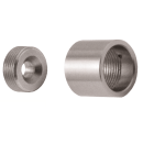Rod bearing, 2-part, RD=14 mm, satin stainless steel