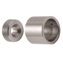 Rod bearing, 2-part, RD=14 mm, satin stainless steel
