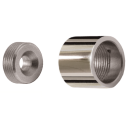Rod bearing, 2-part, RD=14 mm, polished stainless steel