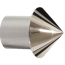 Pipe end D49 with insert, RD=22 mm, satin stainless steel