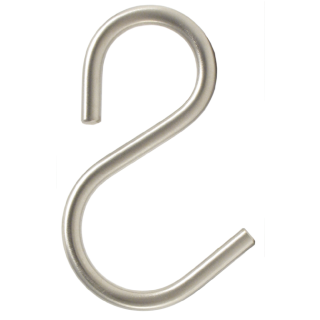 S-hook E 5, RD=12 mm satin stainless steel
