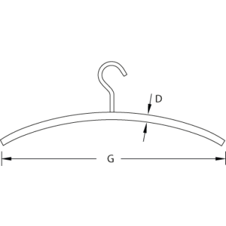 Kleiderbügel TUBE S D=15 mm drehbar Edelstahl poliert