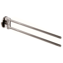 Pivoting stainless steel towel rail METRIC S for gluing Polished stainless steel