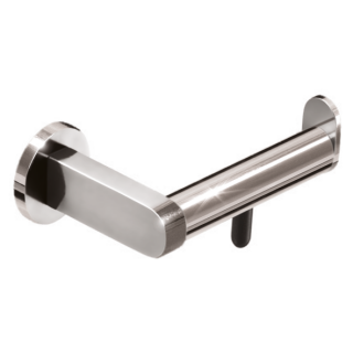 Toilet roll holder stainless steel METRIC with roll brake for gluing left polished stainless steel