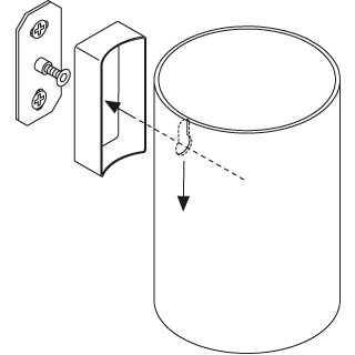 WC-Bürstengarnitur Edelstahl METRIC oval zum Anschrauben Edelstahl poliert