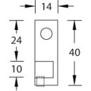 Reling Halter RHA 7 für Stangendurchmesser 7 mm für Glasplatte Edelstahl poliert