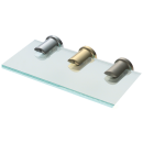 Glass plate holder GT 100 thickness 8 mm, polished brass