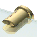 Glass plate holder GT 100 thickness 8 mm, polished brass
