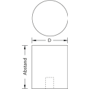 Abstandshalter "DISTANZ - K" Edelstahl matt, 30/40 mm