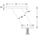 Barkonsole schräg Edelstahl SOLID E1