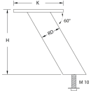 Barkonsole schräg Edelstahl SOLID E 2