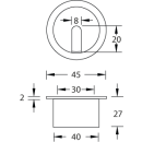 Kabeldurchlass Kabeldurchführung B=40 mm VOLT 6 D