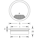 Kabeldurchlass VOLT 14  D=70 mm, Edelstahl poliert