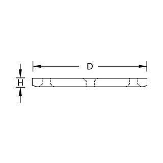 TMR Kopfscheibe für Holz D=90 mm, H=6 mm, Edelstahl