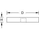 TMR Kopfscheibe für Glas D=80 mm, H=10 mm, Edelstahl