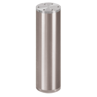 Stainless steel table base Tubular X for glass Height up to 740 mm Standard Ø 50 mm Single base