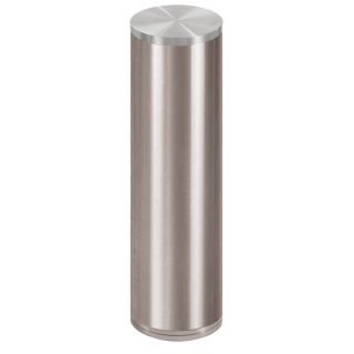 Tischfuß Edelstahl Tubular X für Glas Höhe bis 740 mm Standard Ø 50 mm Einzelfuß