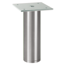 Table base TUBULAR, D50/H450 mm satin stainless steel, PVC edging