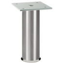 Table base TUBULAR, D50/H450 mm stainless steel, conical base plate