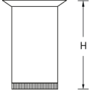 Tischfuß für Glas Edelstahl Tubular GL PVC höhenverstellbar H=450 mm Ø=50 mm