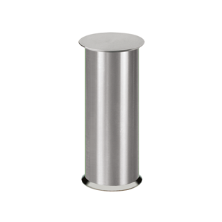 Tischfuß für Glas Edelstahl Tubular GL PVC höhenverstellbar H=710 mm Ø=80 mm