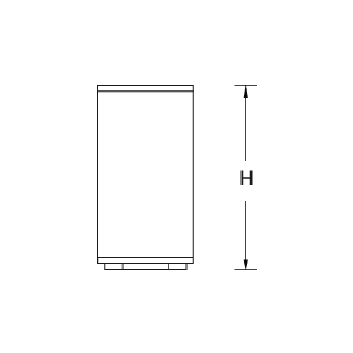 Tischfuß für Glas Edelstahl Tubular GL PVC höhenverstellbar H=710 mm Ø=80 mm