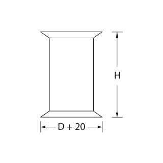 Tischfuß für Glas Edelstahl Tubular GL Stellteller massiv, konisch H=450 mm Ø=50 mm
