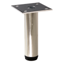 Furniture leg "TUBIX", D=30 mm H=120 mm, polished stainless steel