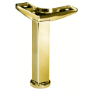 Furniture leg brass Piedino MS 120 mm polished brass